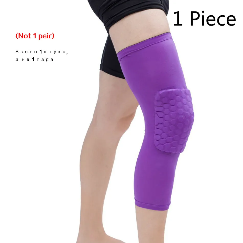 1PC Basketball Knee Pads Protector Compression Sleeve Honeycomb Foam Brace Kneepad Fitness Gear Volleyball Support