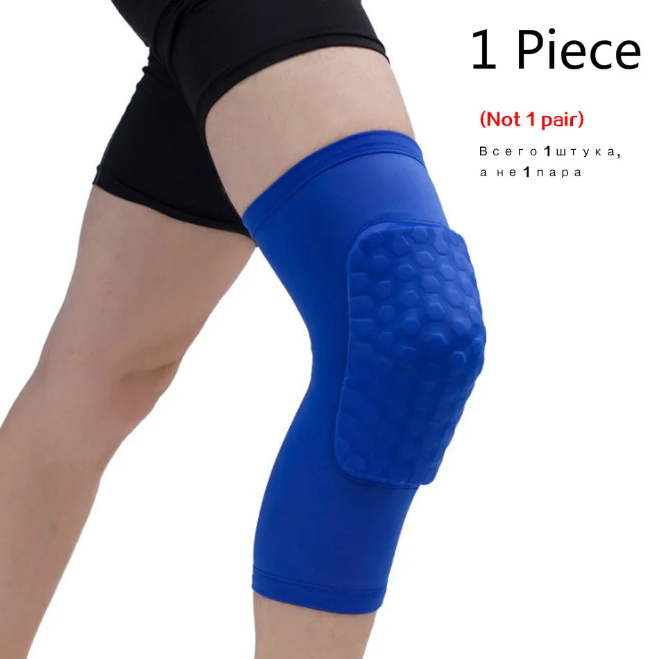 1PC Basketball Knee Pads Protector Compression Sleeve Honeycomb Foam Brace Kneepad Fitness Gear Volleyball Support