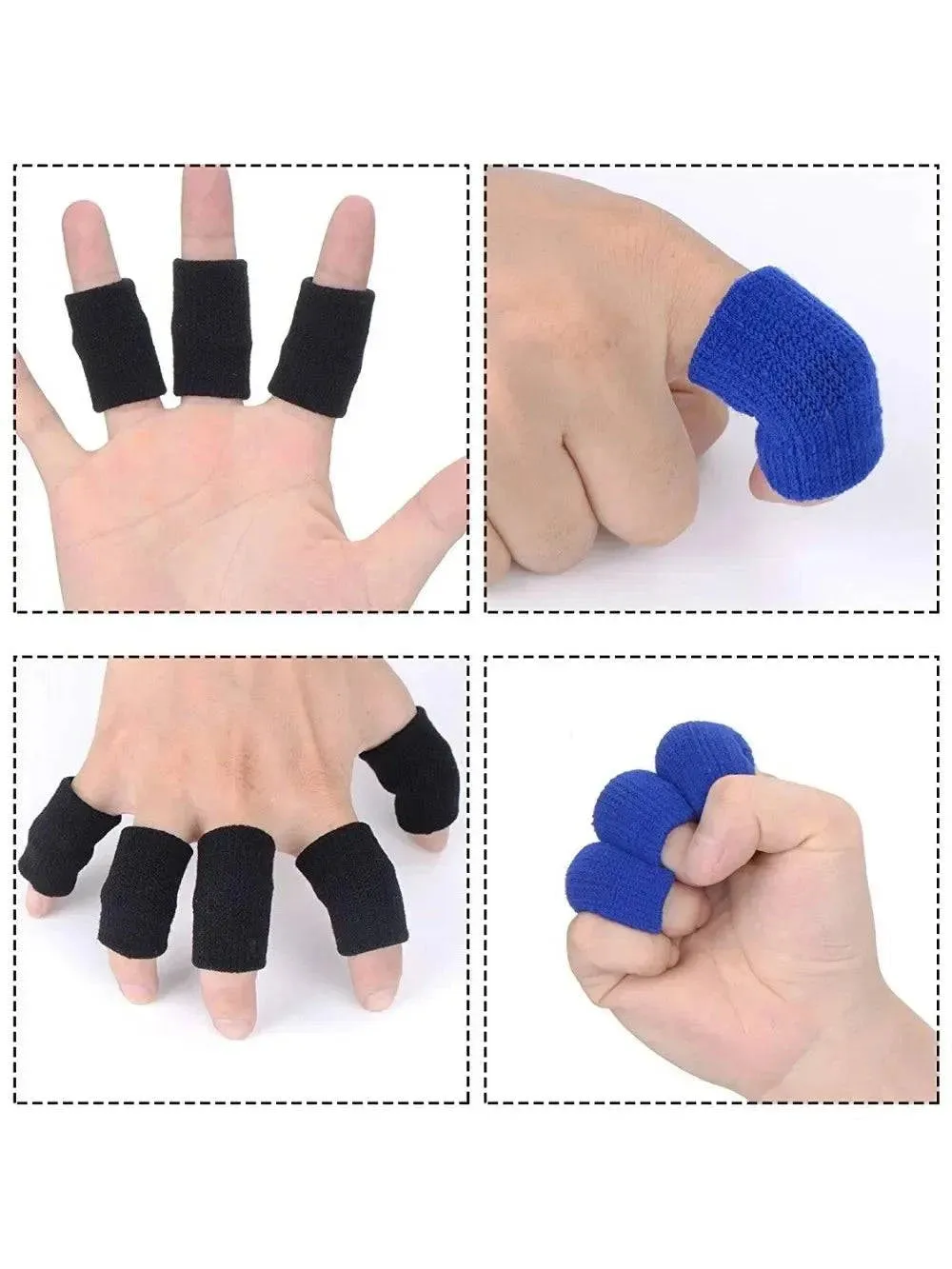 1Pcs/Set Finger Protection Arthritis Support Finger Guard Outdoor Sports Basketball Volleyball Elastic Finger Sleeves Elastic