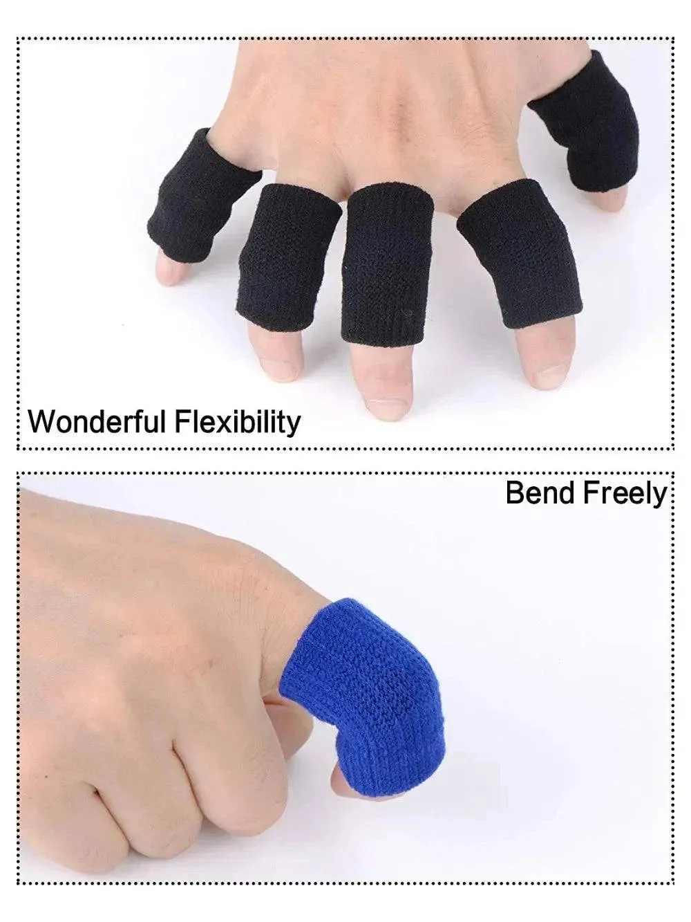 1Pcs/Set Finger Protection Arthritis Support Finger Guard Outdoor Sports Basketball Volleyball Elastic Finger Sleeves Elastic