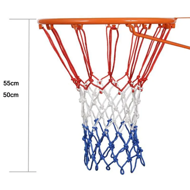 2 Pairs Outdoor Round Rope Basketball Net, Colour: 3.0mm Polypropylene(White Red Blue)