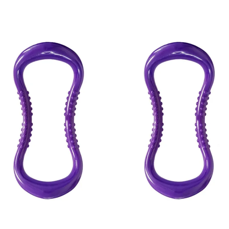 2 PCS PP Double Massage Point Yoga Circle Fascia Stretching Ring Pilates Resistance Ring (Purple)