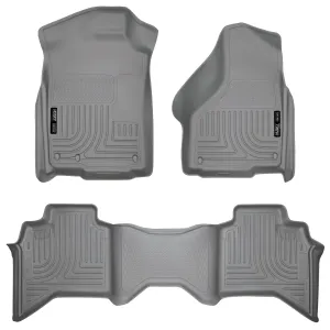 2002-2009 Dodge Ram 1500, 2500, 3500 Front & 2nd Seat Floor Liners - Grey