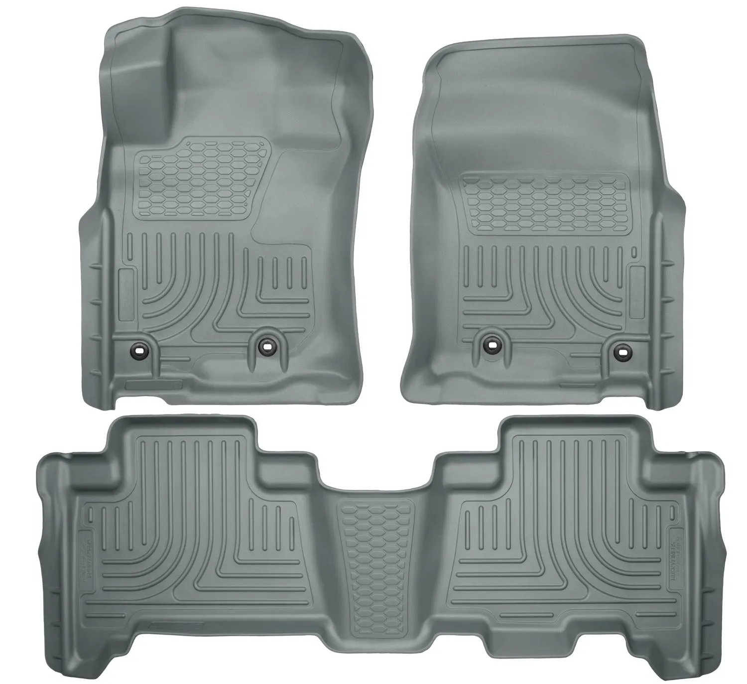 2014 Lexus GX460 / 2013-2015 Toyota 4Runner Front & 2nd Seat Floor Liners - Grey