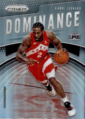 2019-20 Prizm Basketball DOMINANCE Kawhi Leonard SILVER Refractor