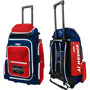 2025 Smash Ops Lil’ Guerrilla Hybrid Roller/Bat Pack Bag - Red/Navy