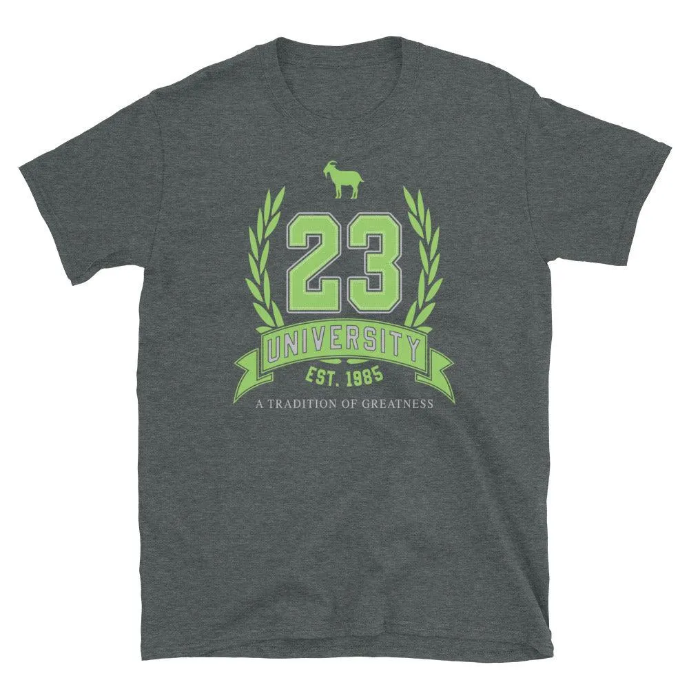 23 University Shirt To Match Air Jordan 5 Green Bean