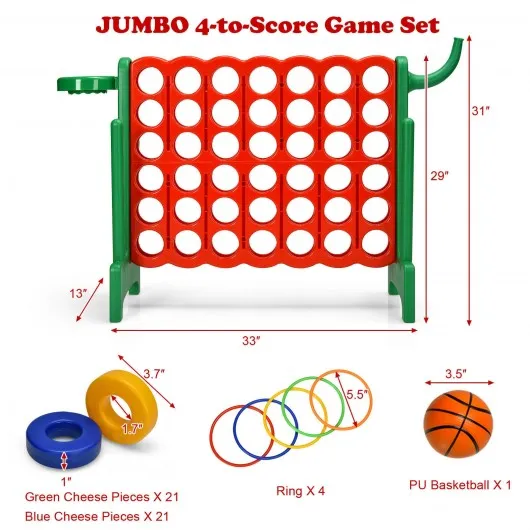 2.5Ft 4-to-Score Giant Game Set-Green