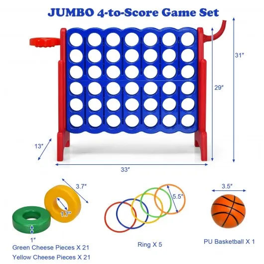 2.5ft 4-to-Score Giant Game Set-Red