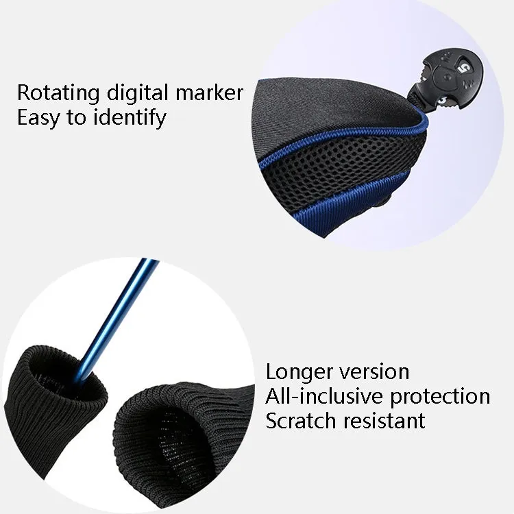 3 in 1 No.1 / No.3 / No.5 Clubs Protective Cover Golf Club Head Cover(Black)