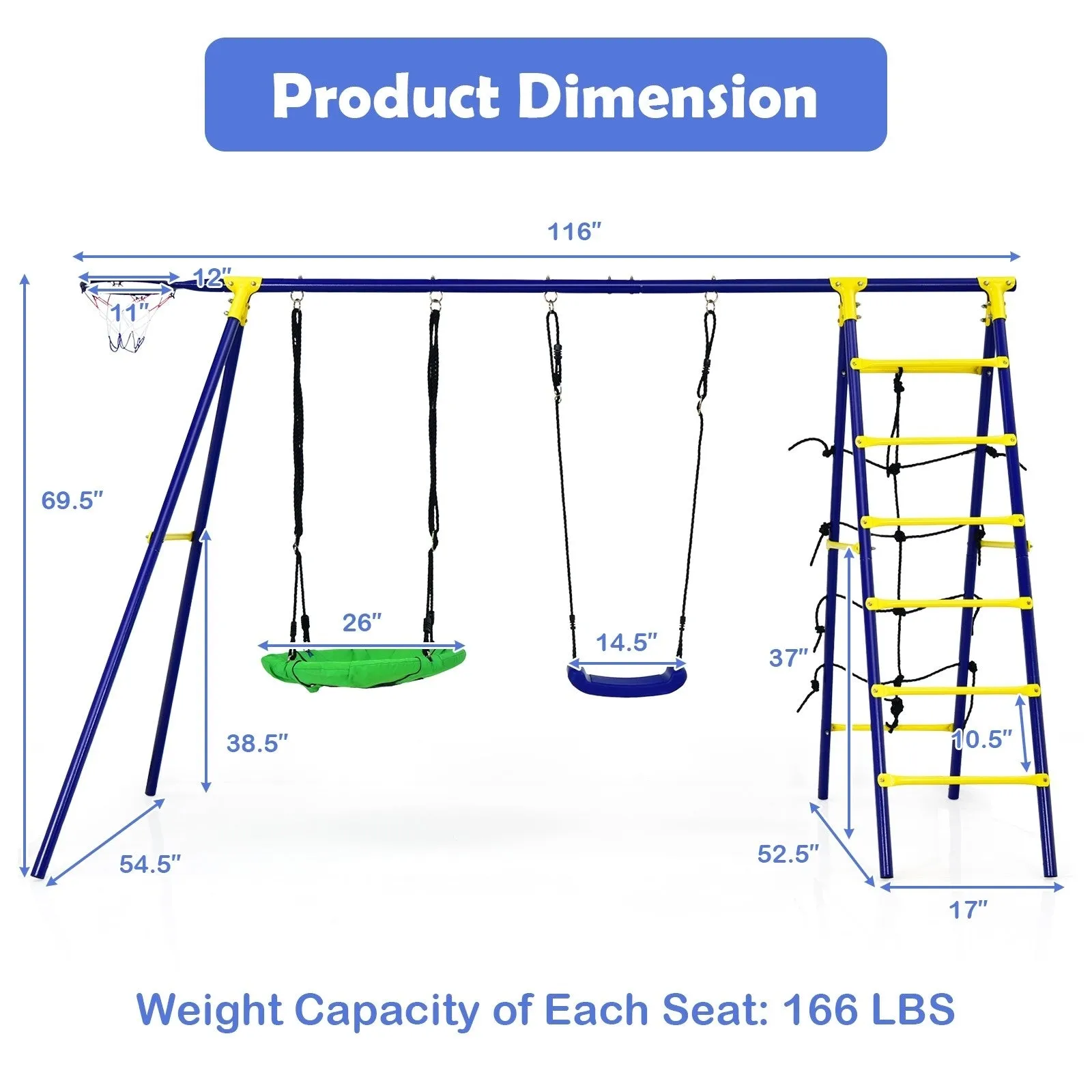 5-in-1 Outdoor Swing Set