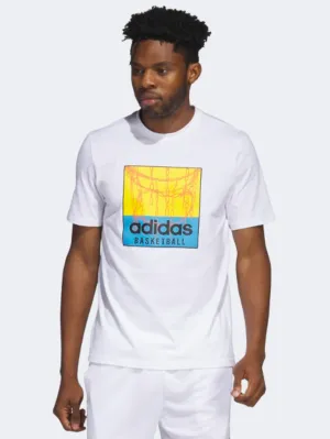 Adidas Chain Net  Men Basketball T-Shirt White