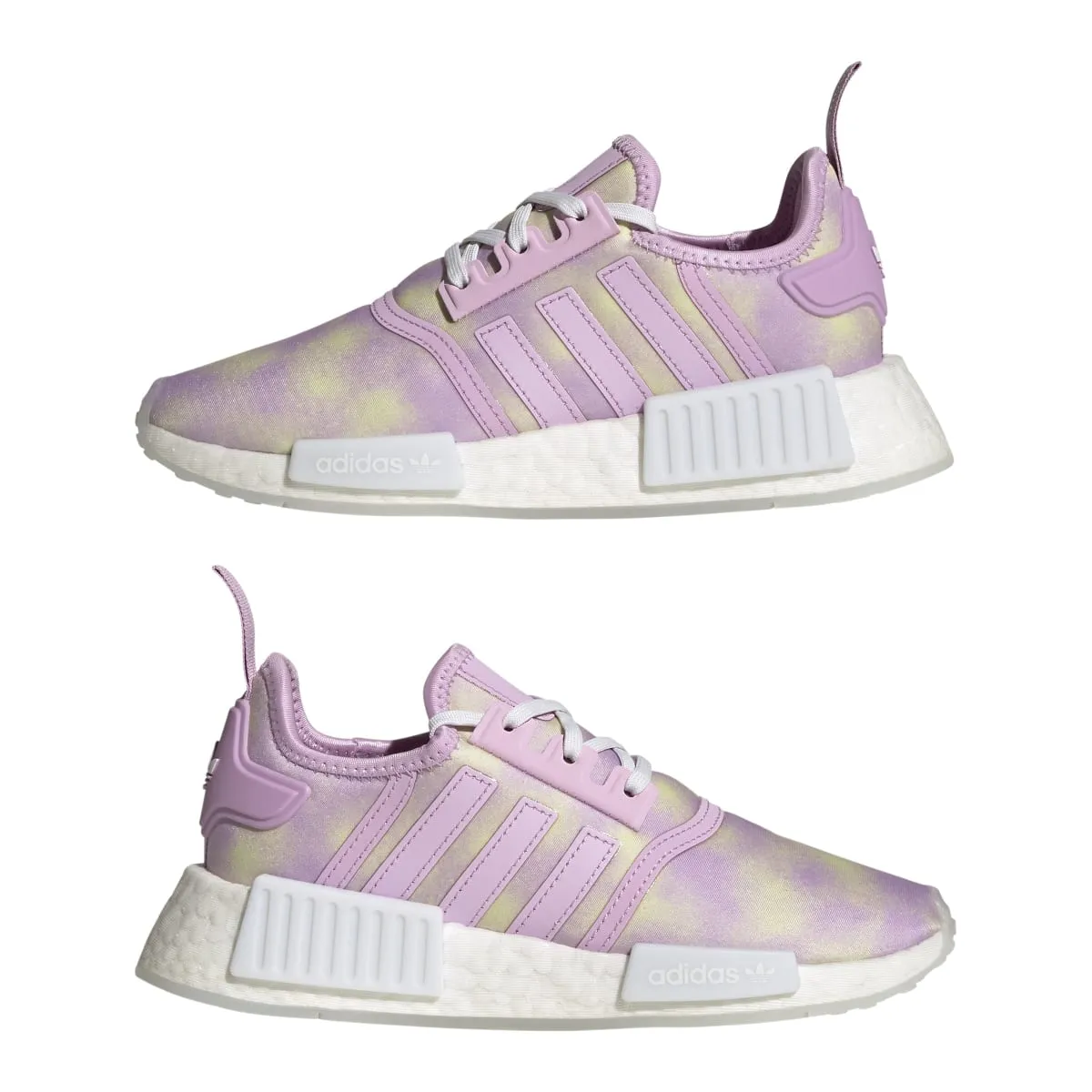 ADIDAS HQ6184 NMD_R1 JR'S (Medium) Lilac/White/Lilac Mesh Running Shoes