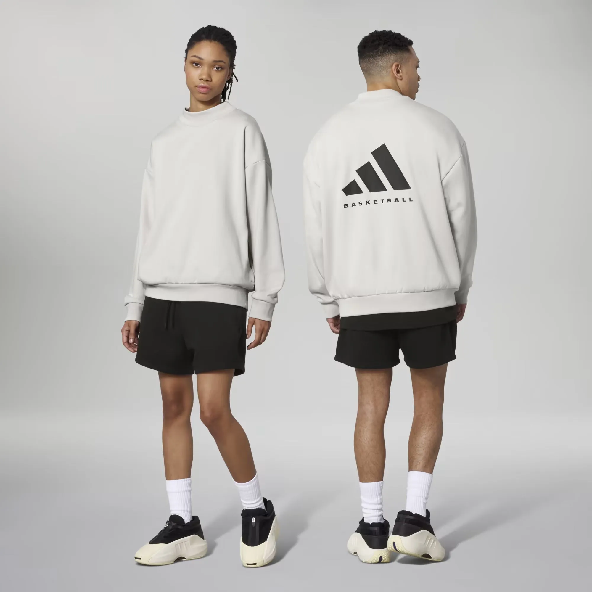 Adidas Originals | ADIDAS BASKETBALL 001 CREW NECK SWEAT  { TALC