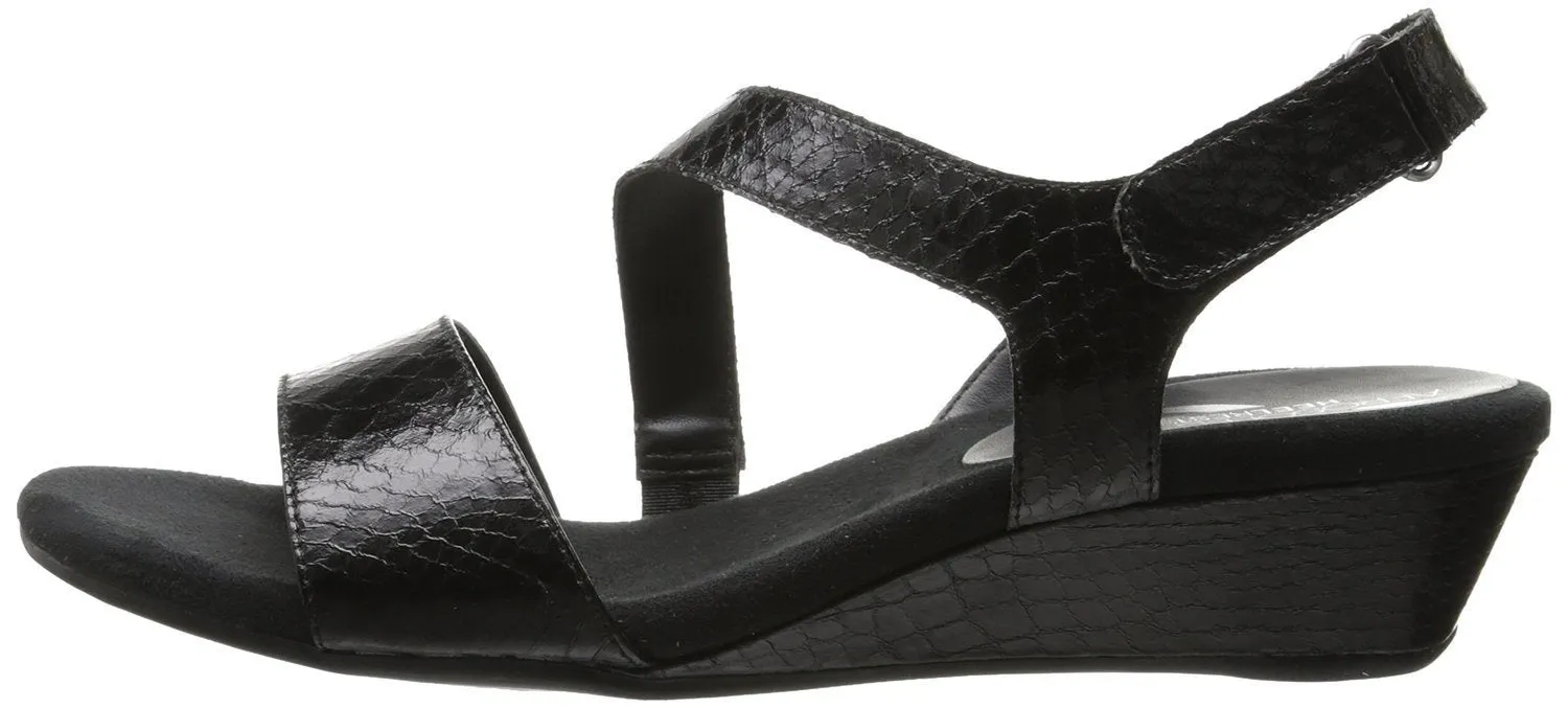 Aerosoles Yet Ahead Wedge Sandal,Black Snake  (Women)