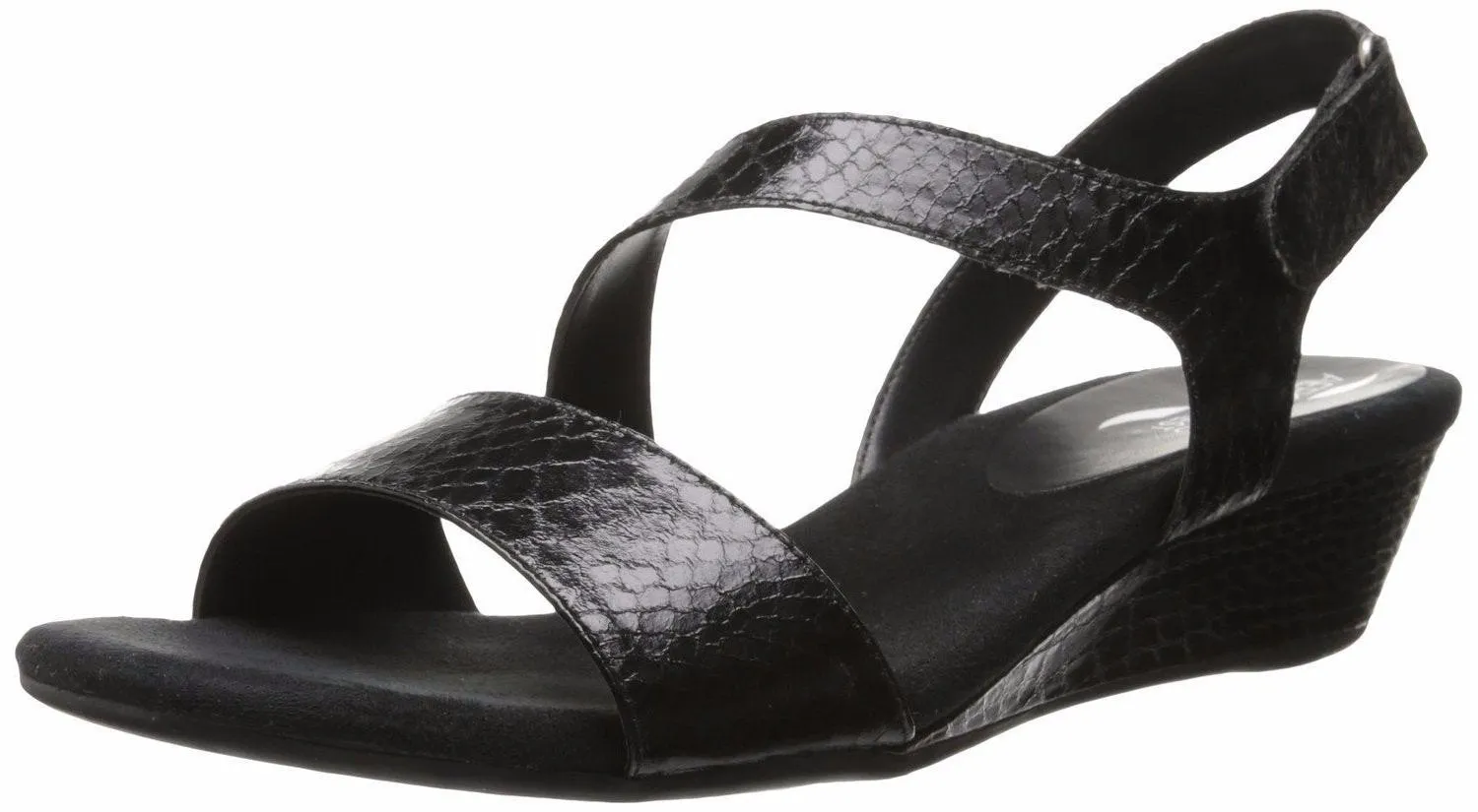 Aerosoles Yet Ahead Wedge Sandal,Black Snake  (Women)