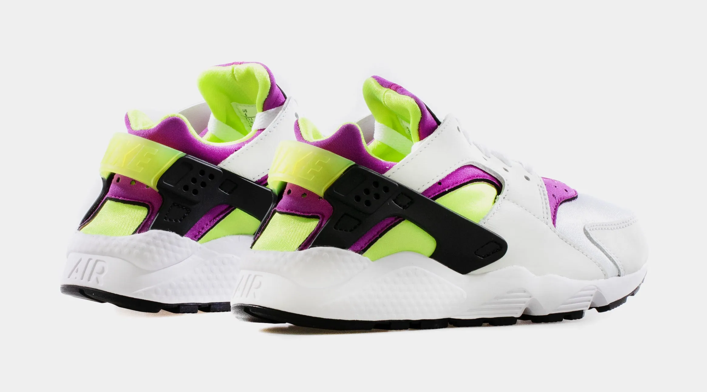 Air Huarache Womens Lifestyle Shoe (White/Magenta/Black/Neon Yellow)