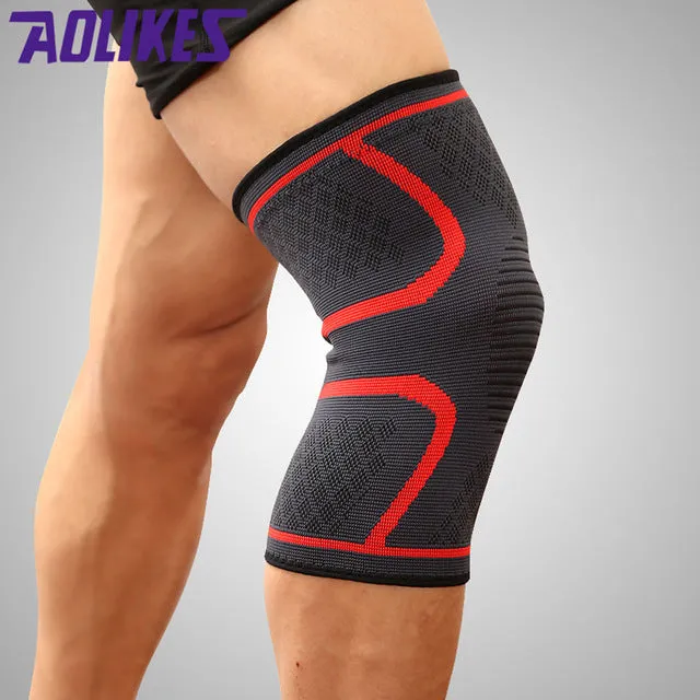 AOLIKES 1PCS Breathable Basketball Football Sport Safety Kneepad Volleyball Knee Pads Training Elastic Knee Support Knee Protect