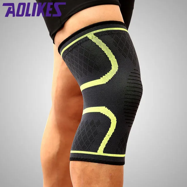 AOLIKES 1PCS Breathable Basketball Football Sport Safety Kneepad Volleyball Knee Pads Training Elastic Knee Support Knee Protect