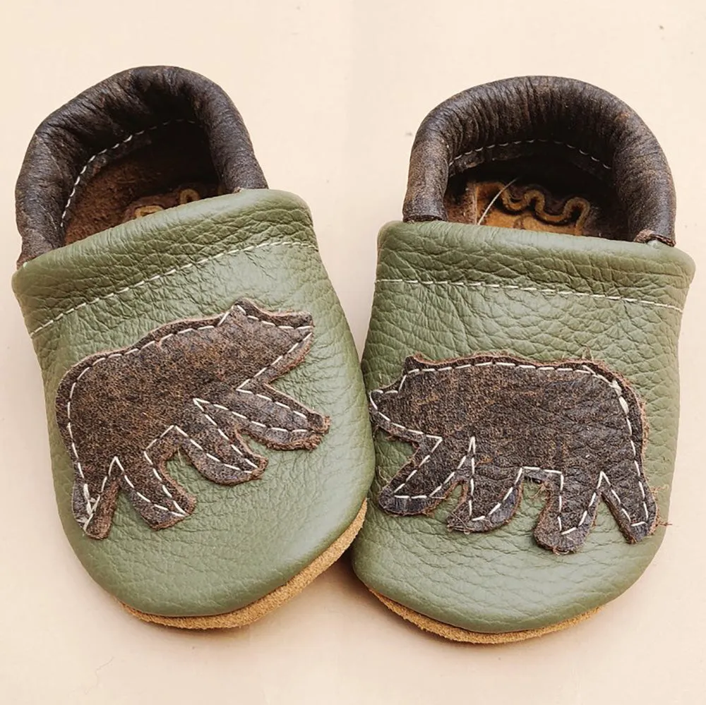 Baby Leather Shoes with Design