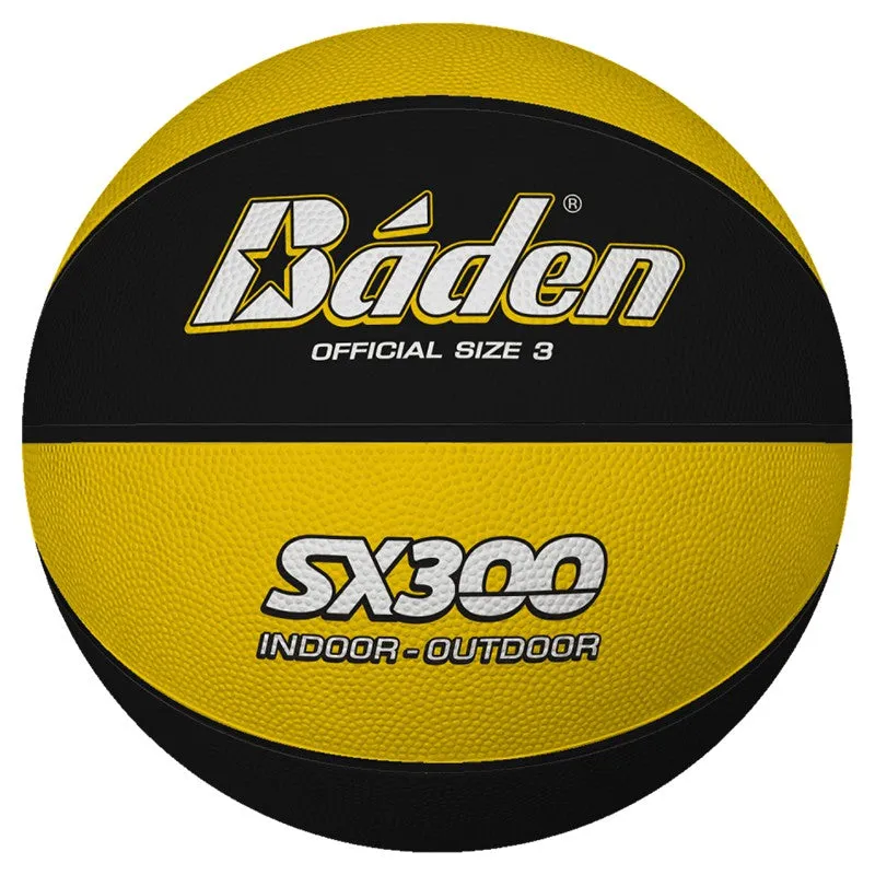 Baden SX300 Indoor/Outdoor Yellow & Black Basketball - Size 3