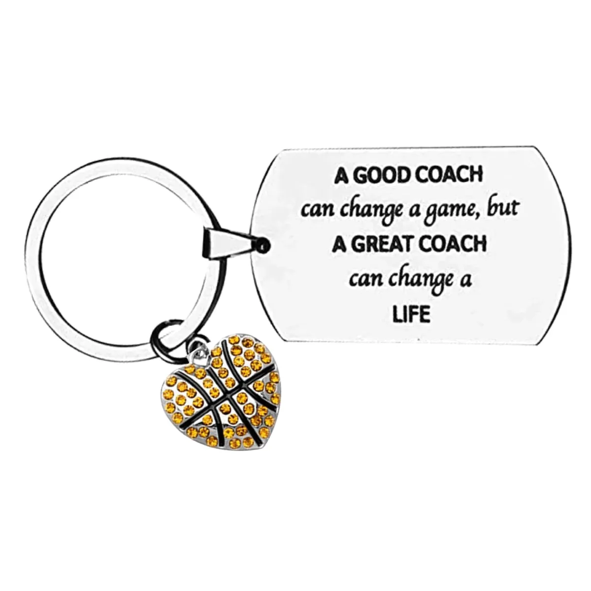 Basketball Coach Keychain - A Great Coach Can Change a Life