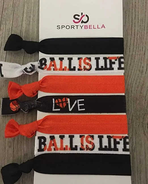 Basketball Hair Ties "Ball Is Life"