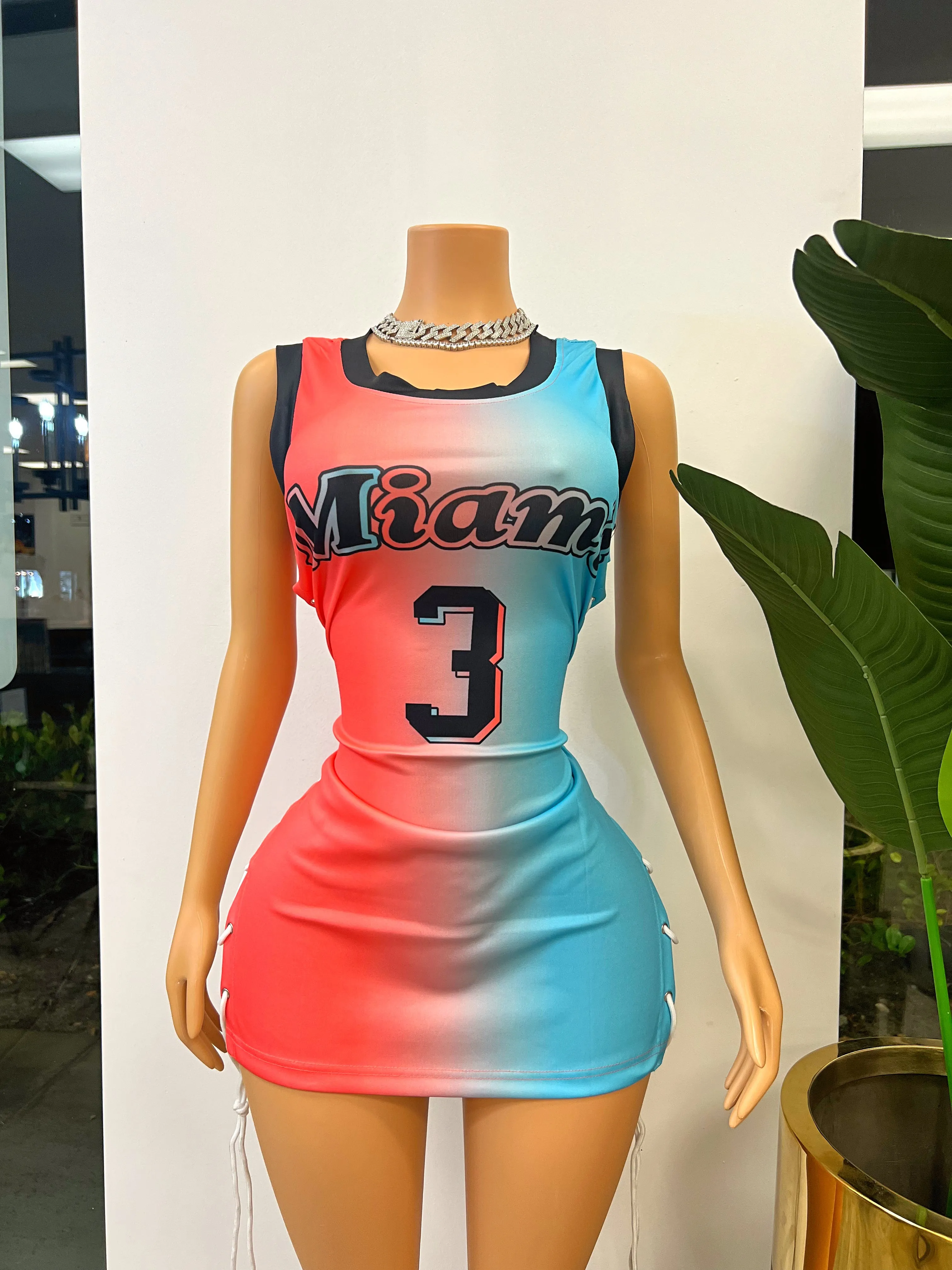 Basketball Jersey String Up Dress #2