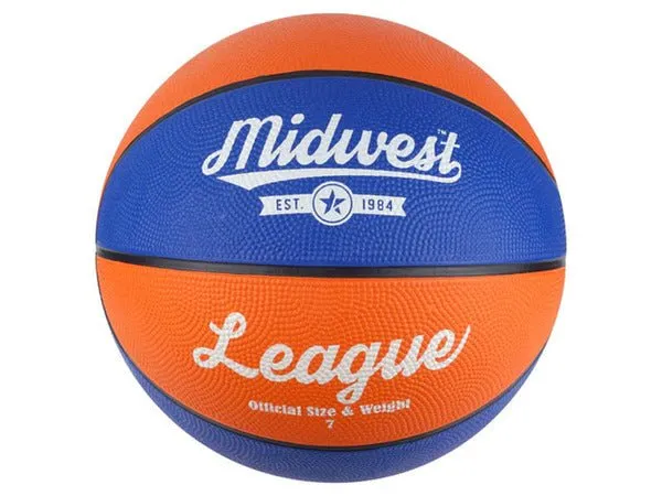 Basketball Midwest League Ball (Blue/Orange)