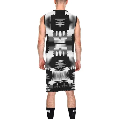 Black and White Sage Basketball Uniform