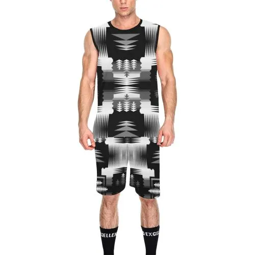 Black and White Sage Basketball Uniform