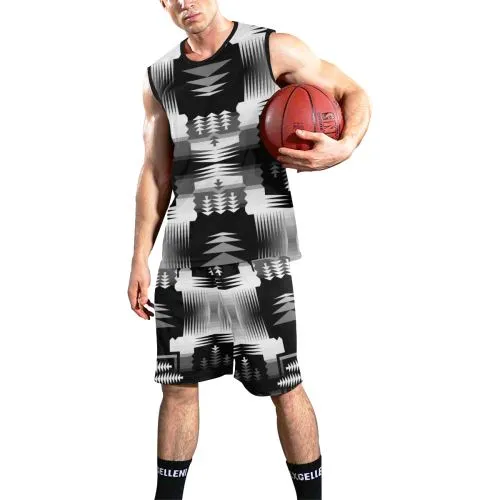 Black and White Sage Basketball Uniform