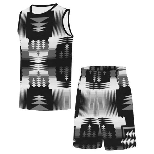 Black and White Sage Basketball Uniform