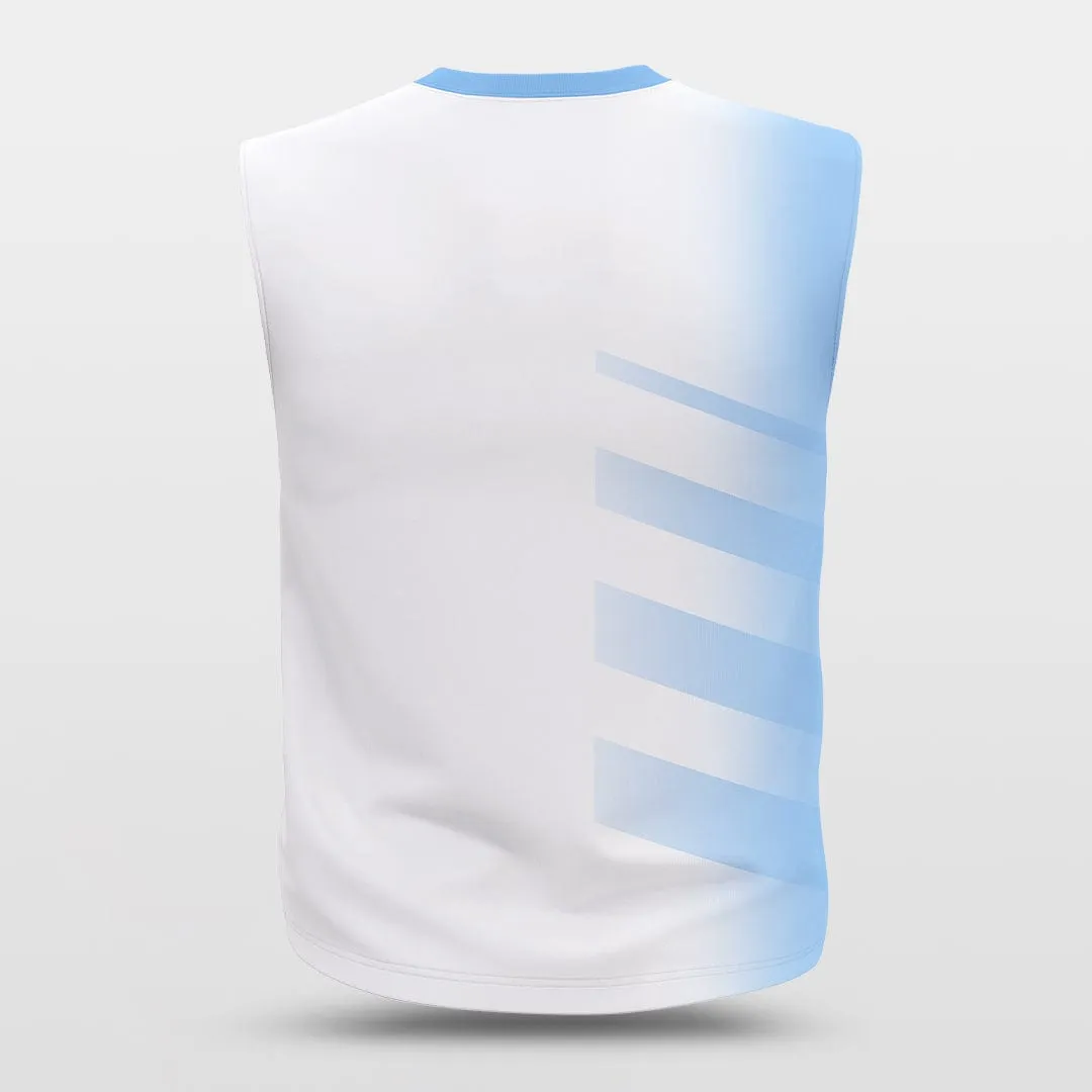 Blue Lake - Customized Wide Shoulder Basketball Jersey Sleeveless