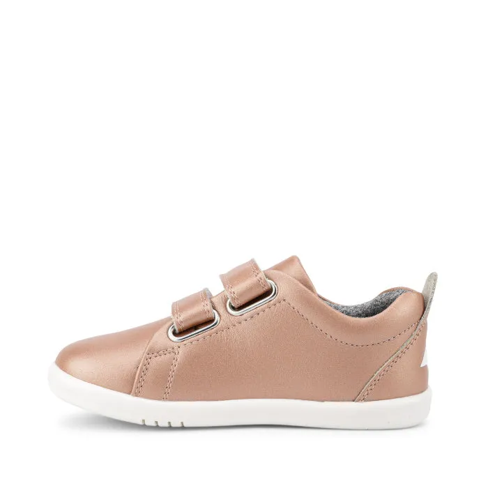 Bobux Iwalk Grass Court Rose Gold Leather Trainer 633749