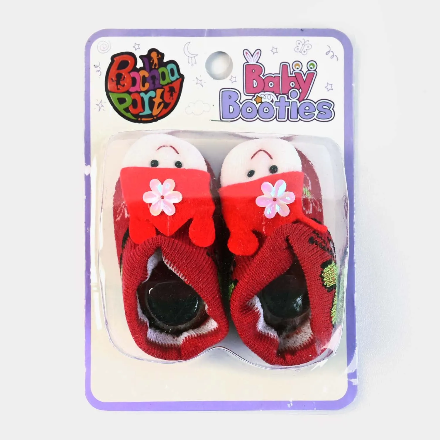 BP N. B Baby Booties -Red