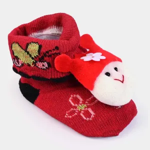 BP N. B Baby Booties -Red