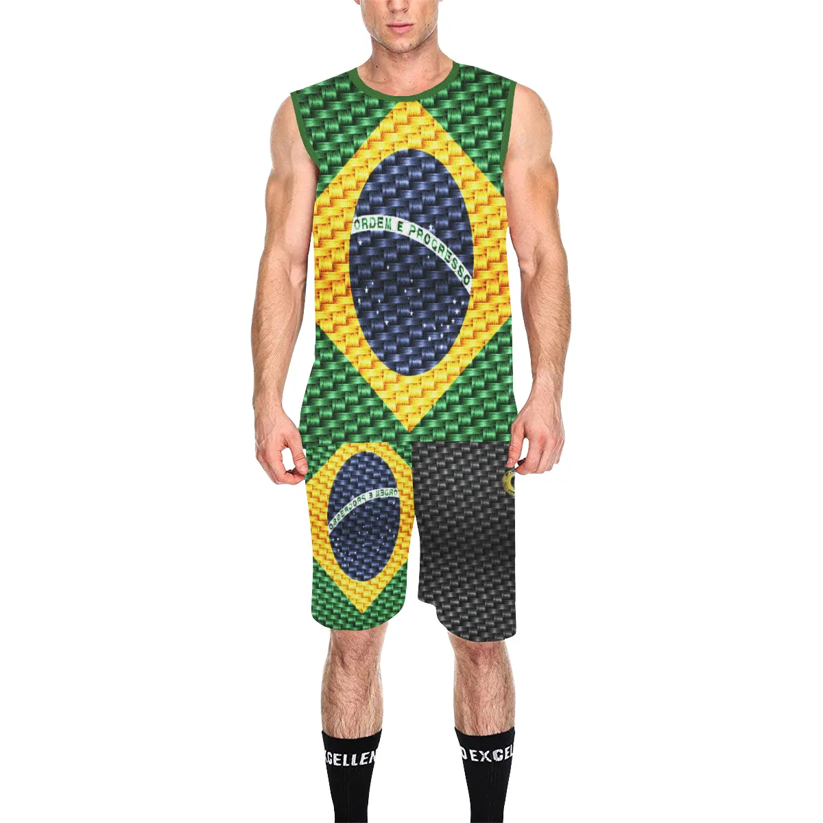 BRASIL FLAG Basketball Uniform