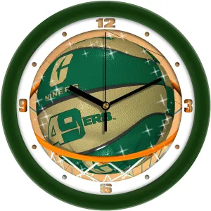 Charlotte 49ers Wall Clock - Basketball Slam Dunk