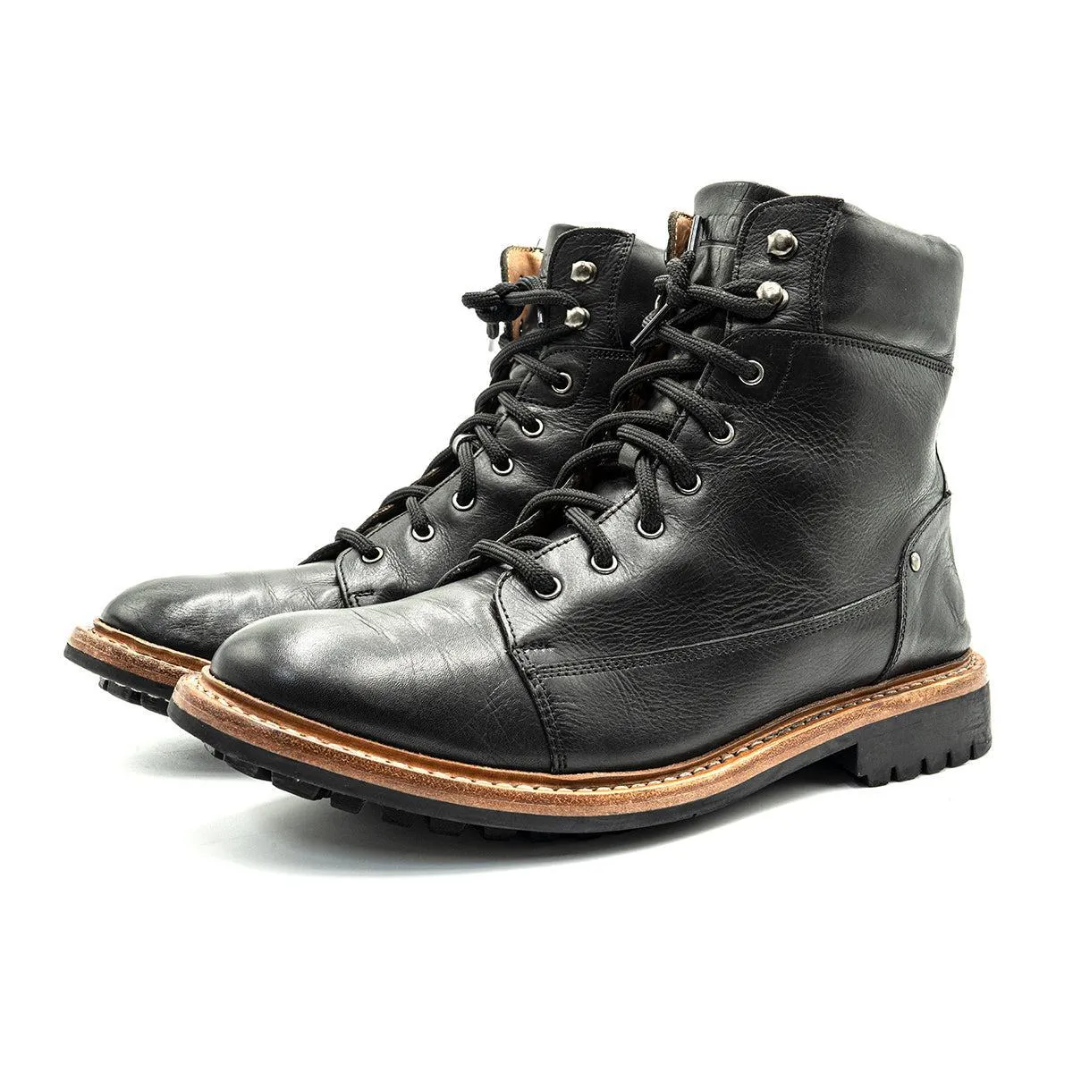 Cinque Ankle Boots Leather Black Colour For Men