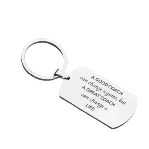 Coach Keychain - A Good Coach Can Change a Game But a Great Coach can Change a Life Keychain