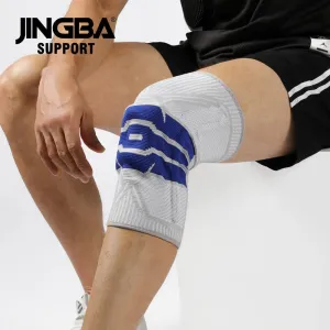 Compression Knee Sleeve with Patella Gel Pad and Stabilizing Spring for Protection