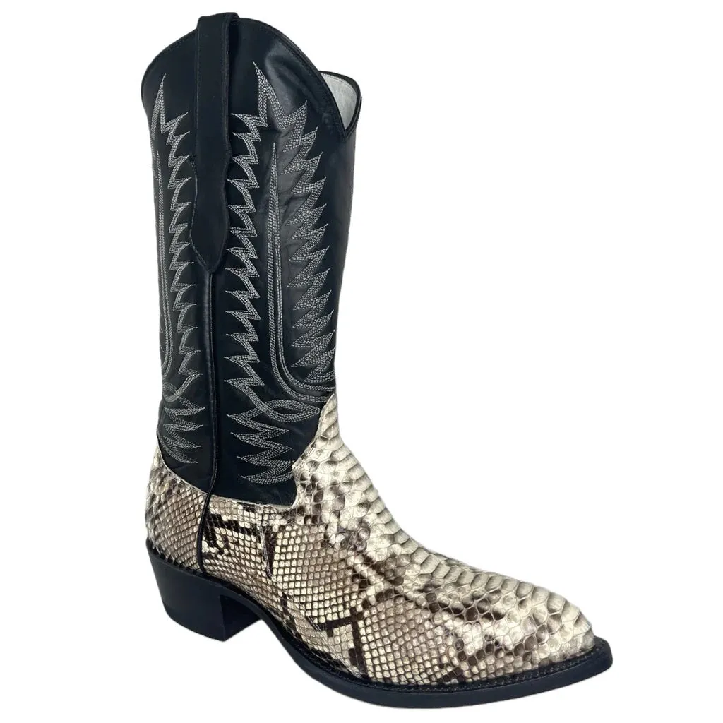 Cowtown Men's Python Back Cut Round Toe Boots W808