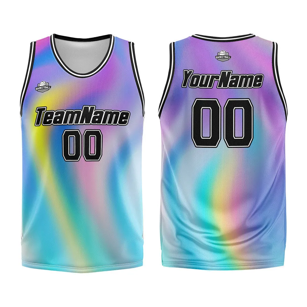 Custom Basketball Jersey Uniform Suit Printed Your Logo Name Number Aurora