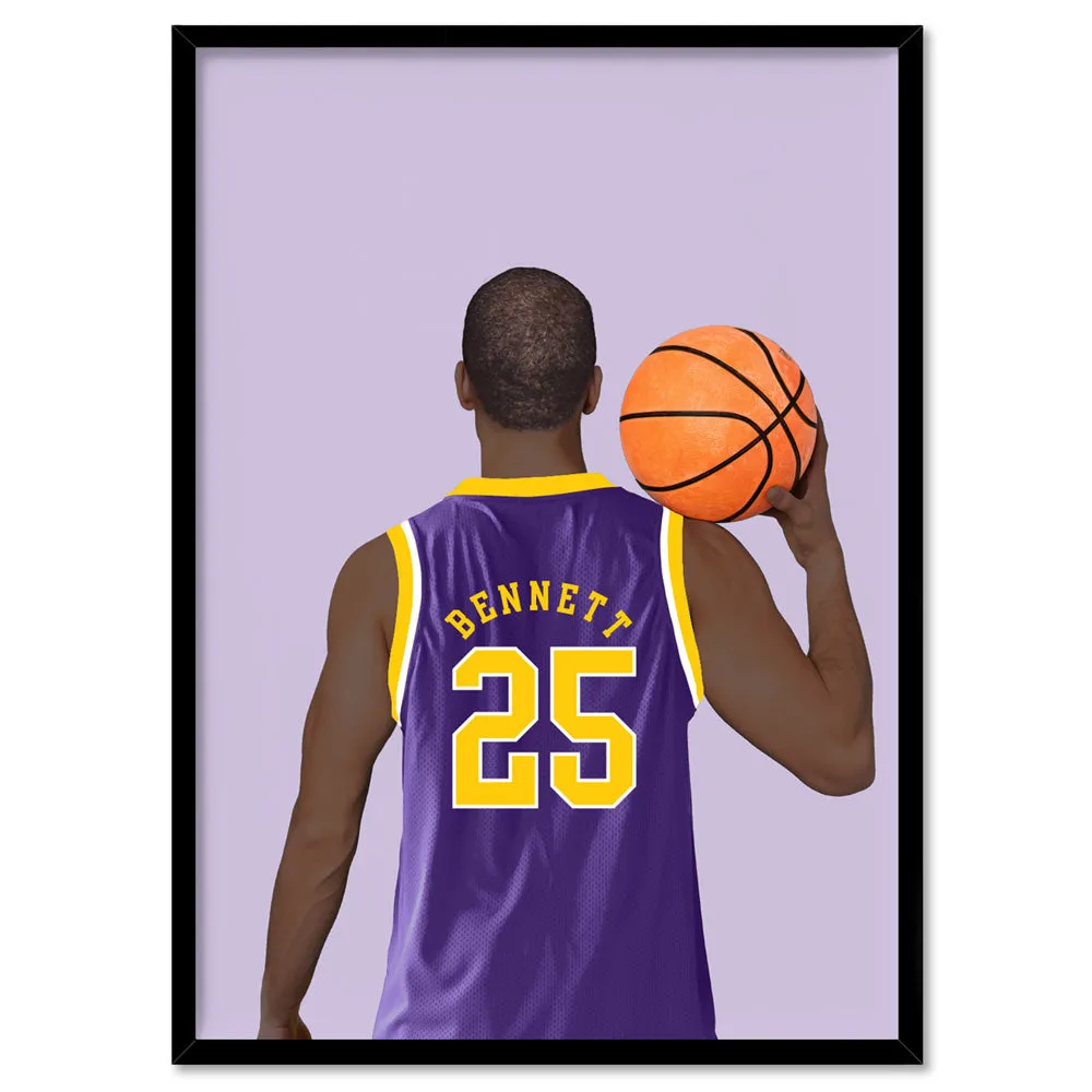 Custom Basketball Player -  Art Print