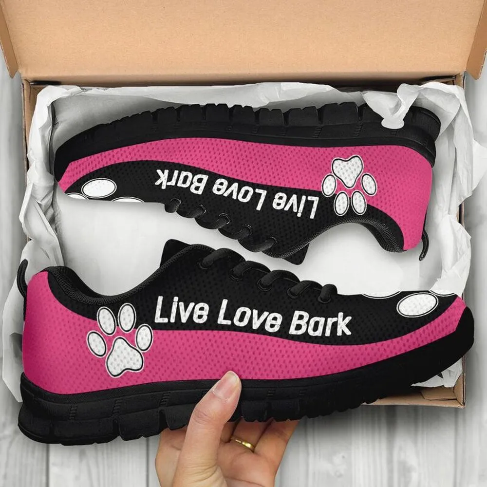 Custom Name Dog Sneaker, Dog Live Love Bark Sneakers, Best Running Shoes