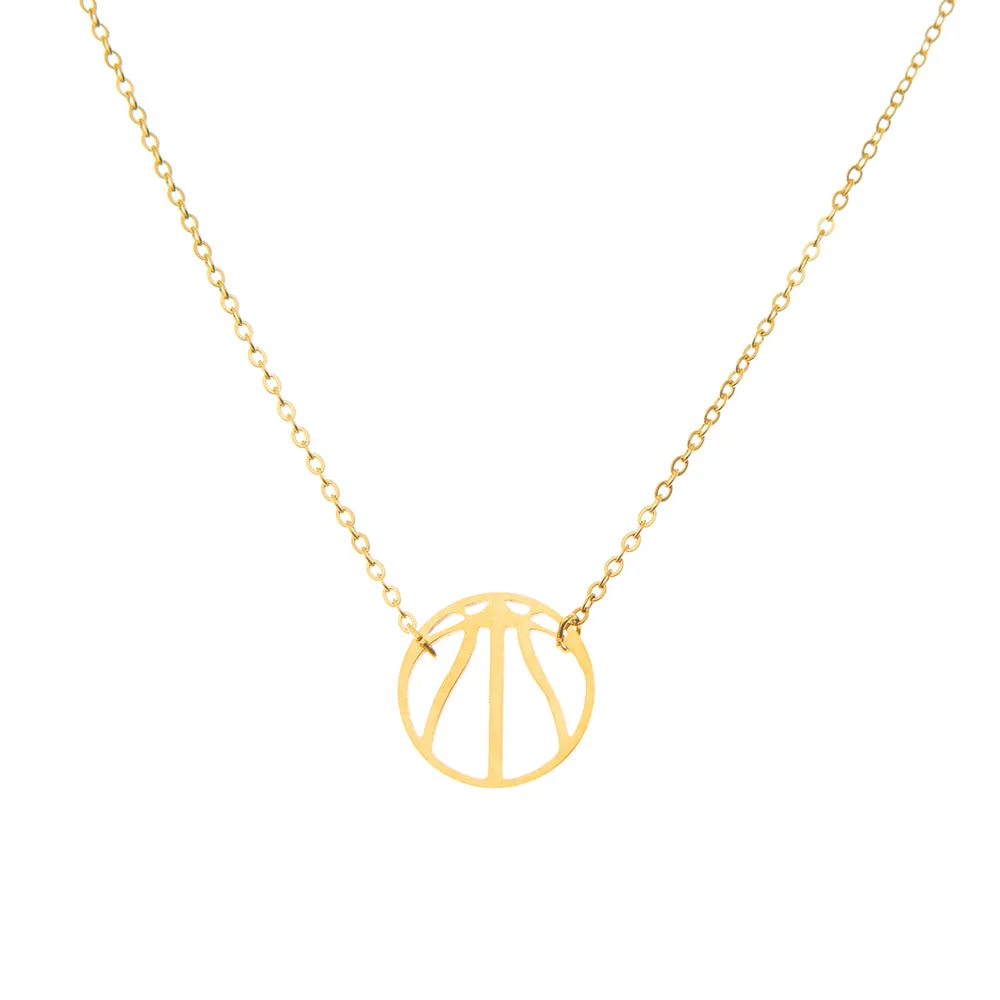 Dainty Basketball Stainless Steel Necklace