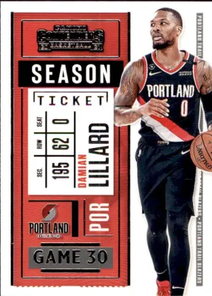 Damian Lillard, 2020-21 Panini Contenders Basketball NBA