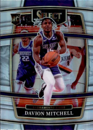 Davion Mitchell, RC, Concourse Silver Prizm, 2021-22 Panini Select Basketball NBA