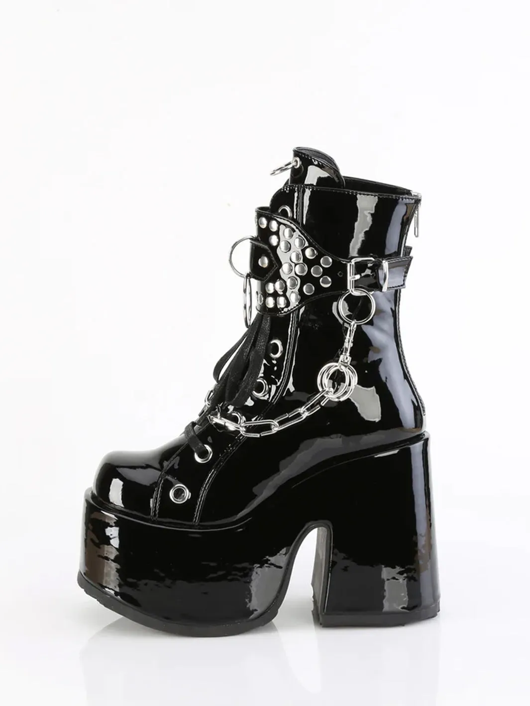 DEMONIA CAMEL-65 - BLACK PATENT ✰ PRE ORDER ✰